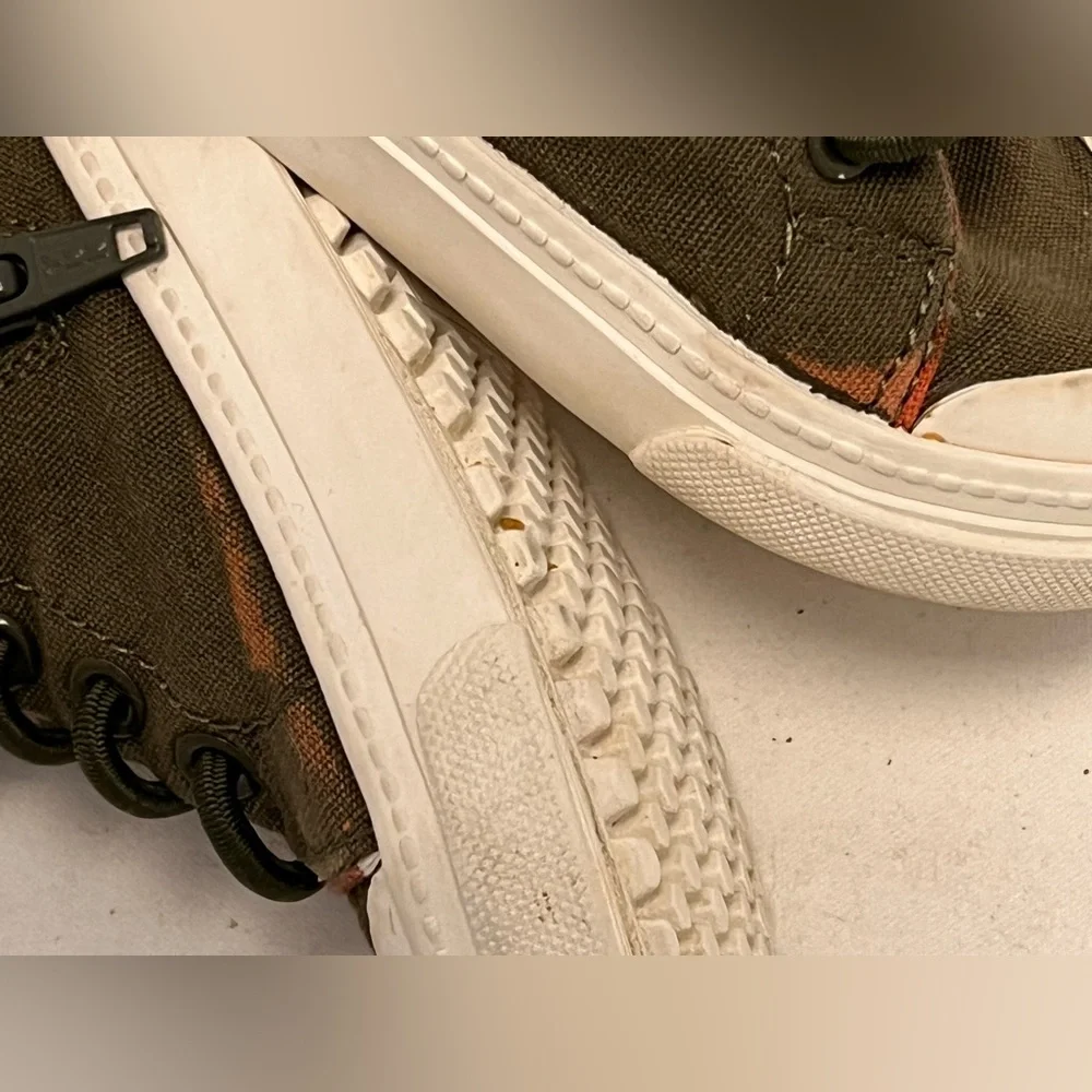 Kids High-Top Sneakers - Olive Green/Brown